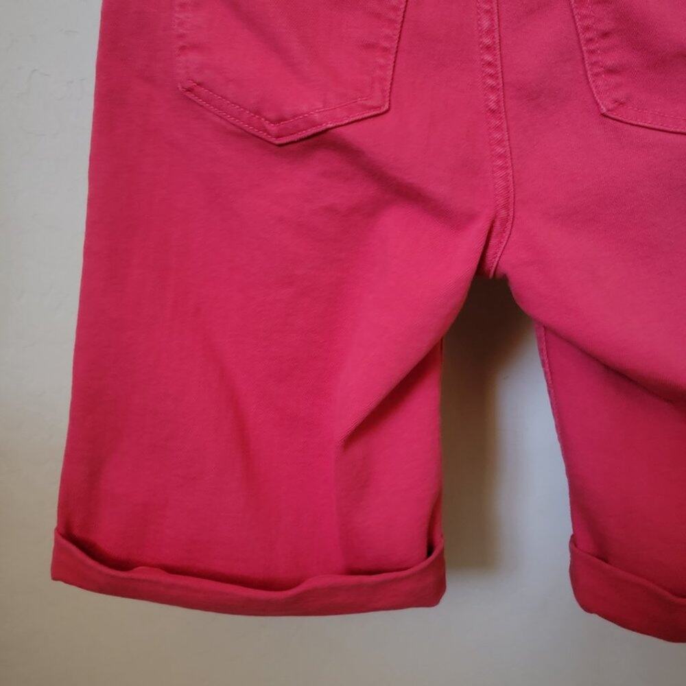 Jen 7 by 7 For All Mankind Red Jean Rolled Cuff Bermuda Shorts - Picture 9 of 16